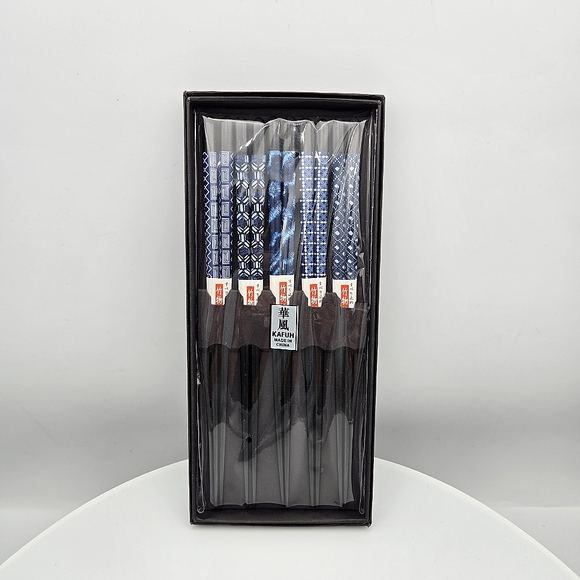 Kafuh Black and Blue Chopsticks Set - Picture 1 of 6